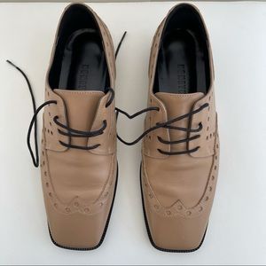 NONETHELESS Beige Leather Loafers